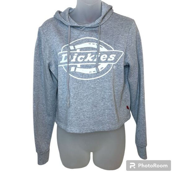 Dickies Women’s Gray Pull Over Cropped Hoodie Sweater Size XS - Picture 1 of 7